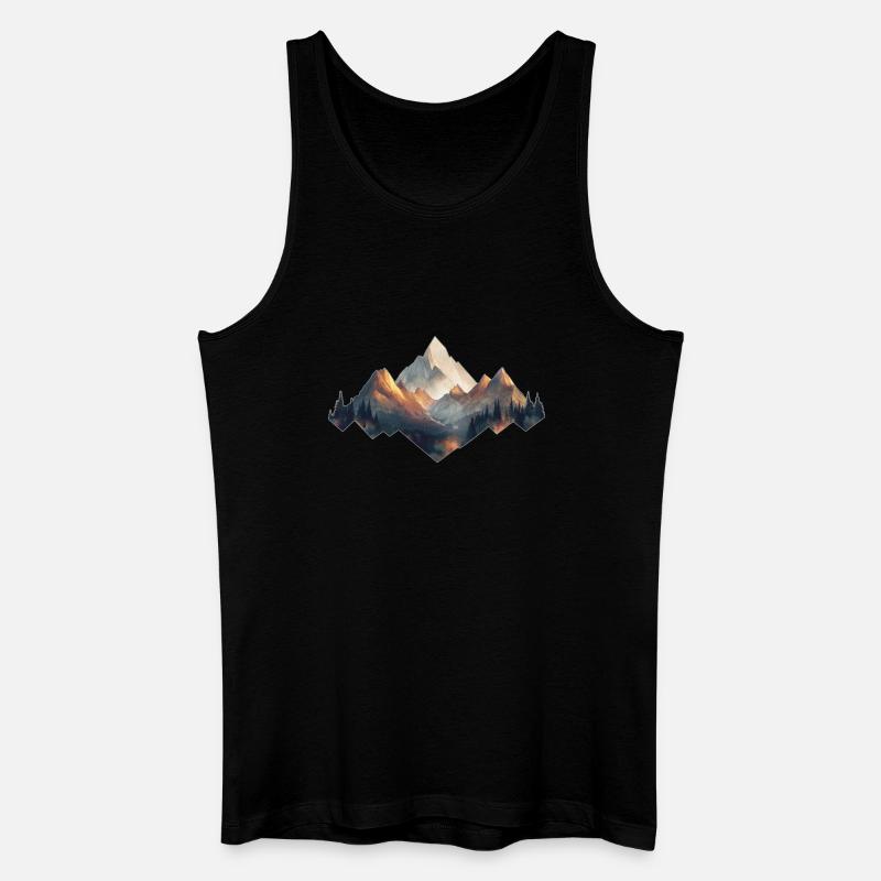 Berge - Männer Bio Tank Top - Schwarz