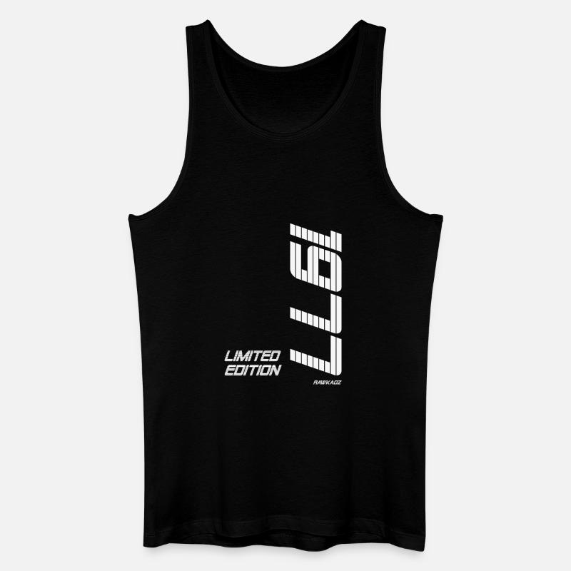 Limitierte Edition Stil Logo - Männer Bio Tank Top - Schwarz