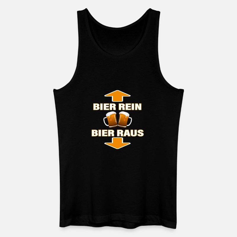 BIER REIN - BIER RAUS - Männer Bio Tank Top - Schwarz