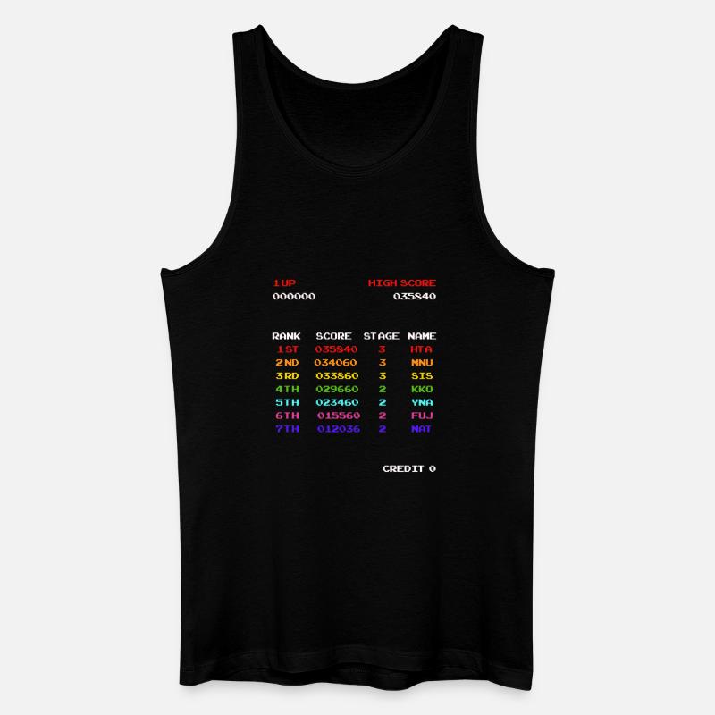 Hoher Punktestand - Männer Bio Tank Top - Schwarz
