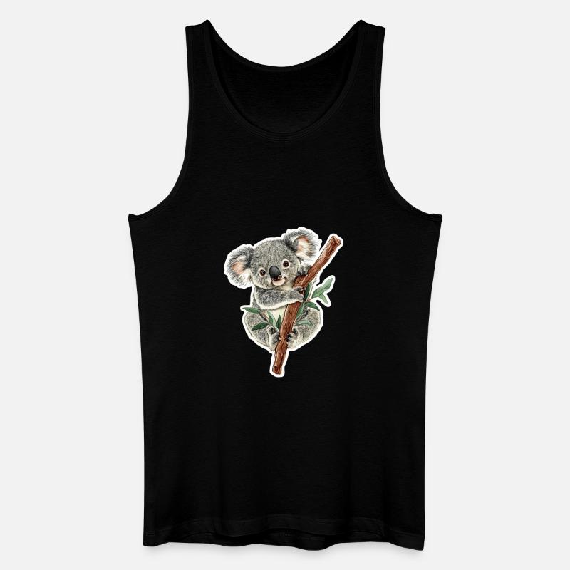 Koala - Männer Bio Tank Top - Schwarz