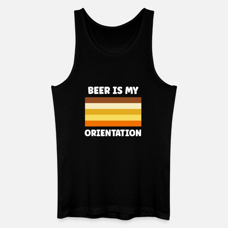 Bier ist meine Orientierung - Männer Bio Tank Top - Schwarz