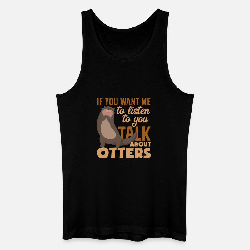 Seeotter Gespräch Über Otter - Männer Bio Tank Top - Schwarz