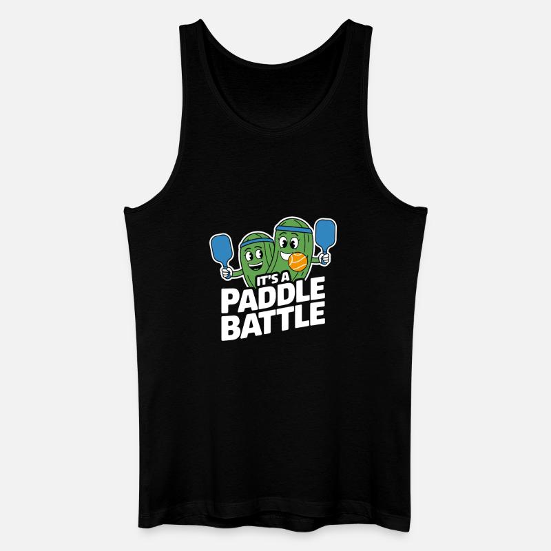 Paddleball Pickleball Geschenk Paddle Battle - Männer Bio Tank Top - Schwarz