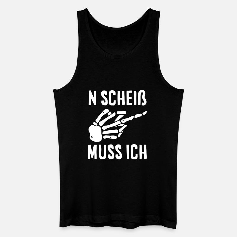 N Scheiß muss ich – Mittelfinger - Männer Bio Tank Top - Schwarz