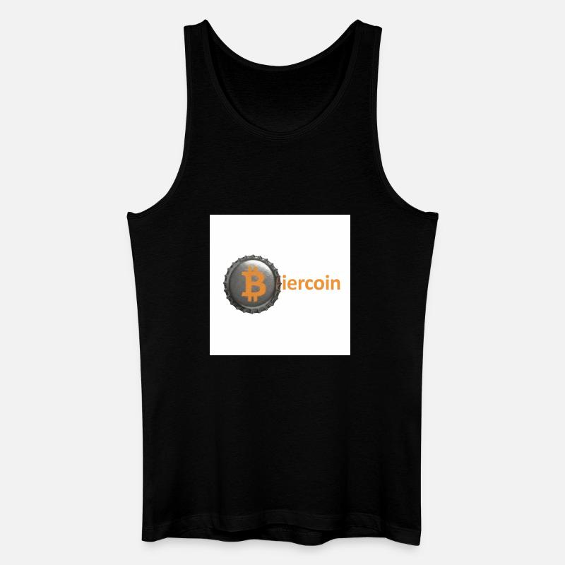 BierCoin Bitcoin Logo - Männer Bio Tank Top - Schwarz
