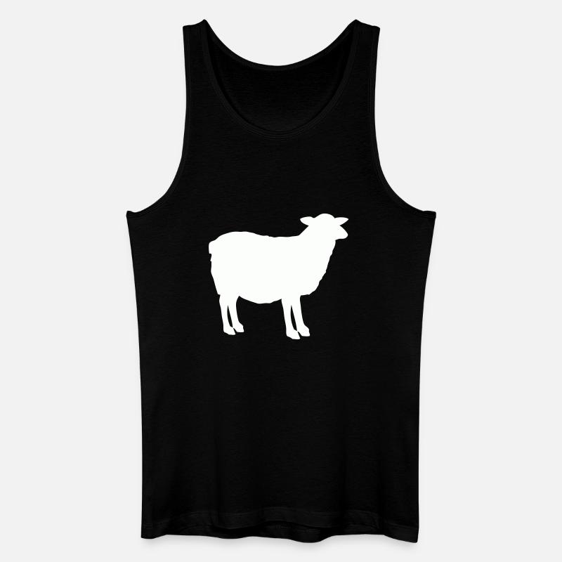 Schaf Silhouette - Männer Bio Tank Top - Schwarz