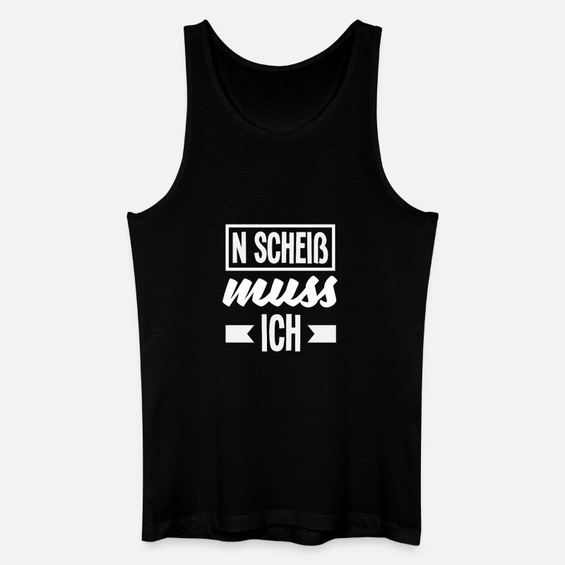 N Scheiß muss ich – Mittelfinger - Männer Bio Tank Top - Schwarz
