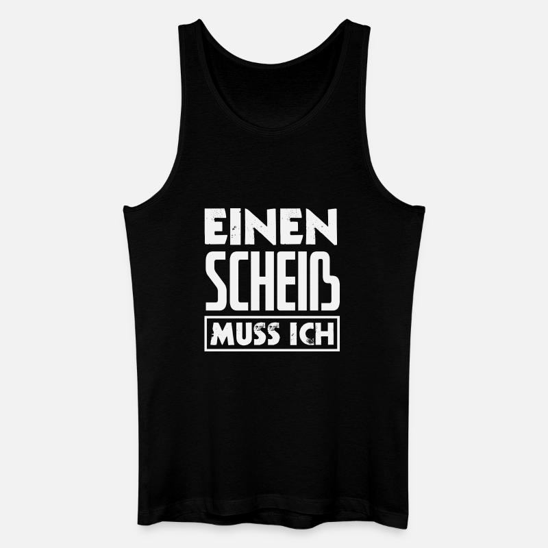 N Scheiß muss ich – Mittelfinger - Männer Bio Tank Top - Schwarz