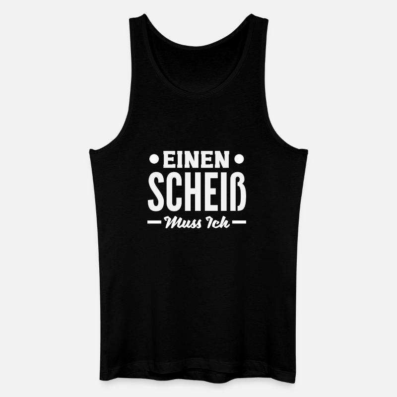 N Scheiß muss ich – Mittelfinger - Männer Bio Tank Top - Schwarz
