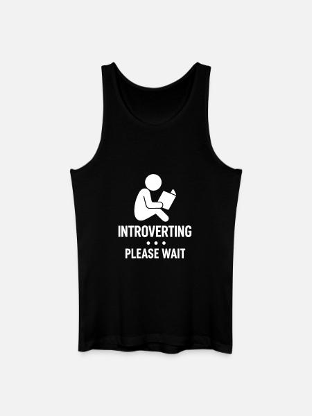 Introverting – Please Wait Shirt - Men’s Organic Tank Top - black