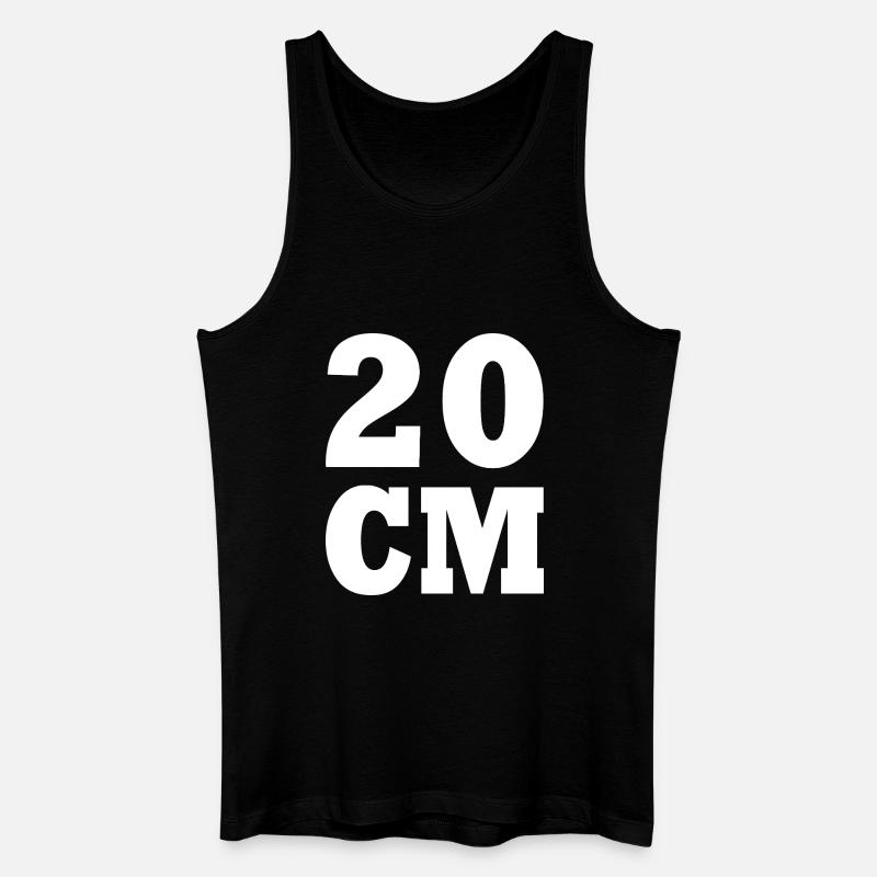 20 cm - Männer Bio Tank Top - Schwarz
