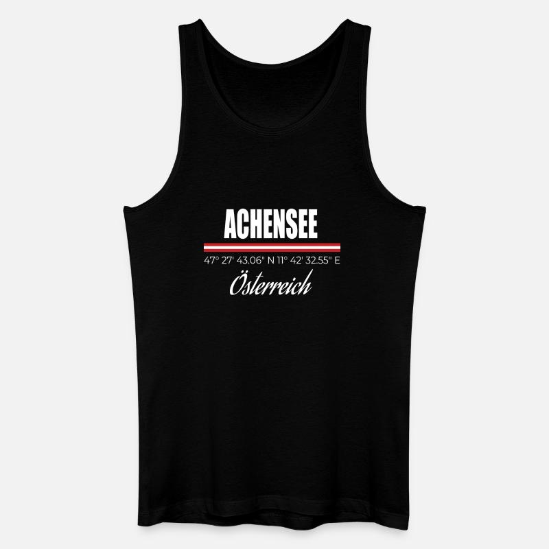 Achensee - Männer Bio Tank Top - Schwarz