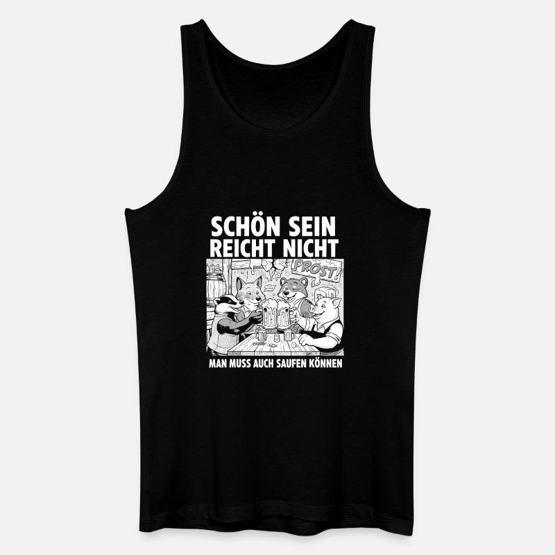 Prostfreunde am Biertisch - Männer Bio Tank Top - Schwarz