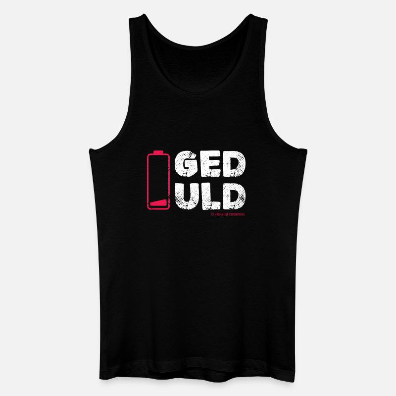 Geduld – nicht meine Kernkompetenz Statement - Männer Bio Tank Top - Schwarz