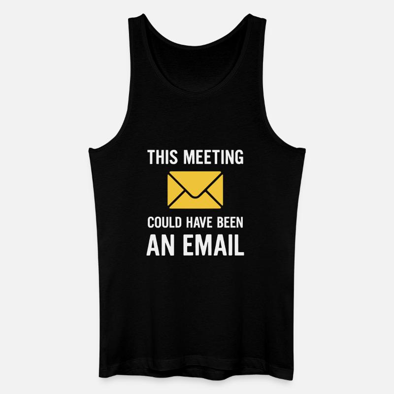 Meeting oder E-Mail - Männer Bio Tank Top - Schwarz
