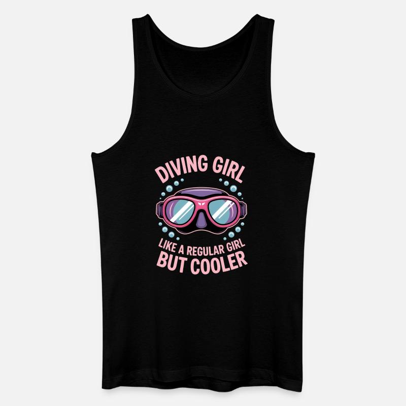Tauchen Spruch Mädchen Lustiges Tauchen Geschenk - Männer Bio Tank Top - Schwarz