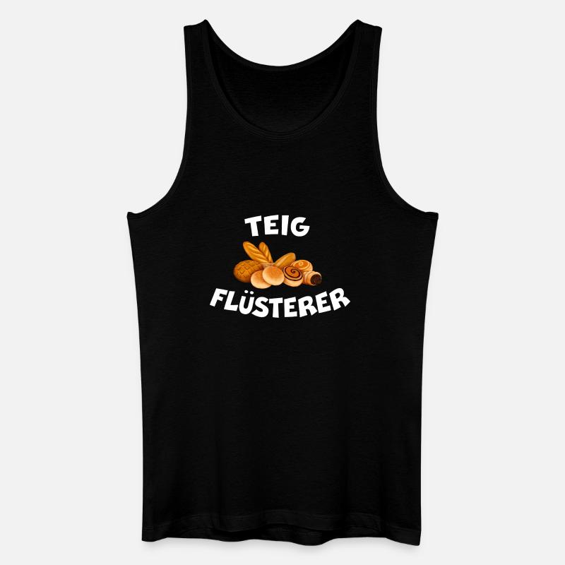 TEIGFLÜSTERER Bäcker Spruch Brot backen - Männer Bio Tank Top - Schwarz