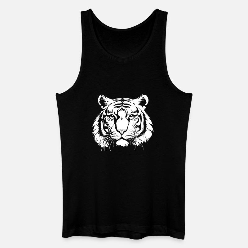 Tiger - Männer Bio Tank Top - Schwarz