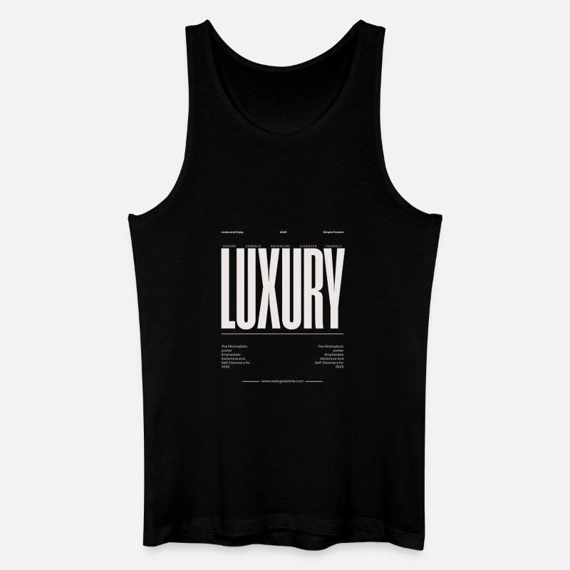 Luxus Großbuchstaben Typografie - Männer Bio Tank Top - Schwarz