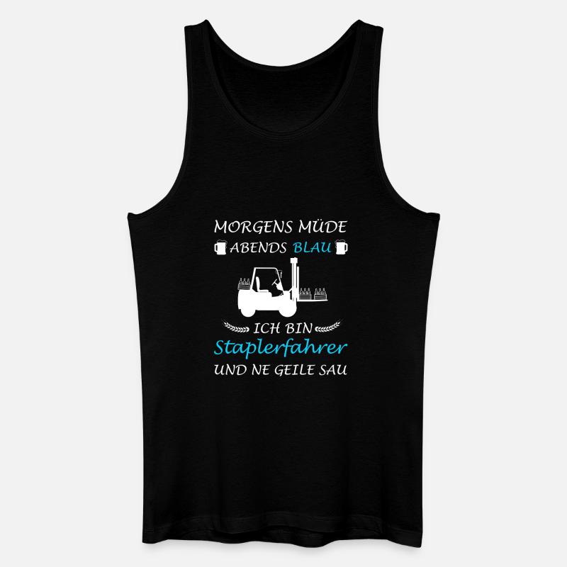 Staplerfahrer Stapler Lager Sprüche Logistik - Männer Bio Tank Top - Schwarz