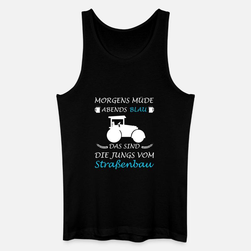 Straßenbau Straßenbauer Bauarbeiter - Männer Bio Tank Top - Schwarz