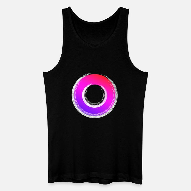 Gradient Ring Glanz - Männer Bio Tank Top - Schwarz