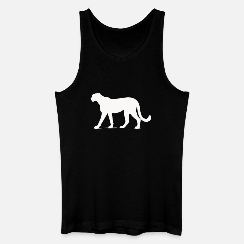 Gepard Tier  - Männer Bio Tank Top - Schwarz