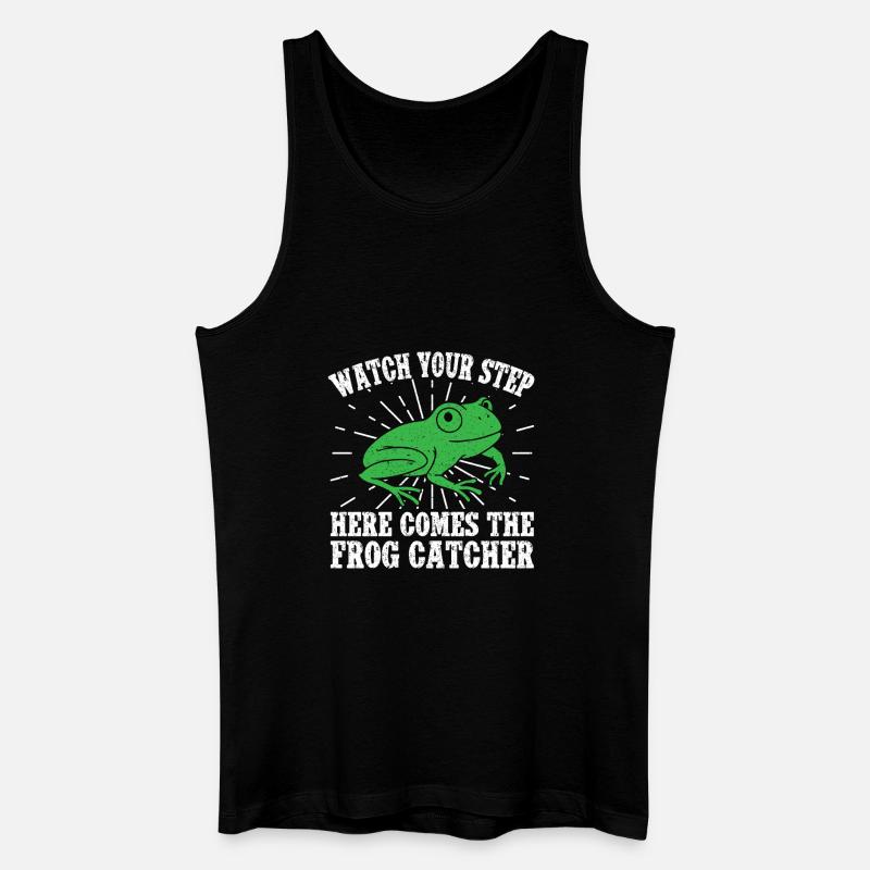 Frog Catcher Watch Your Step Frog - Männer Bio Tank Top - Schwarz