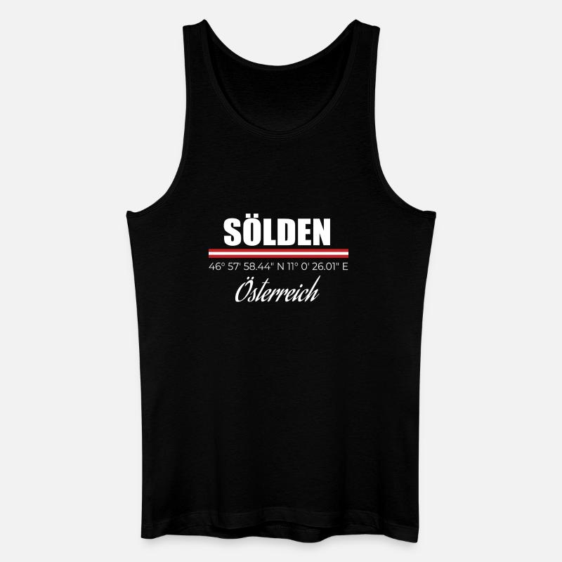 Sölden - Männer Bio Tank Top - Schwarz