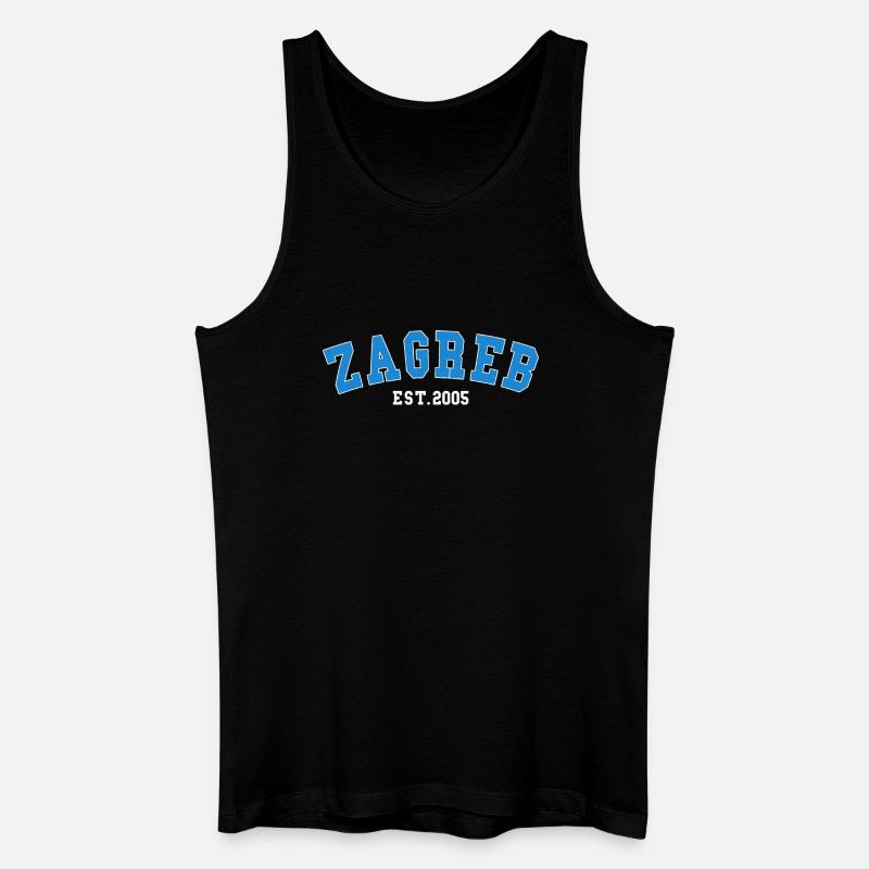 Zagreb Est.2005 - Männer Bio Tank Top - Schwarz