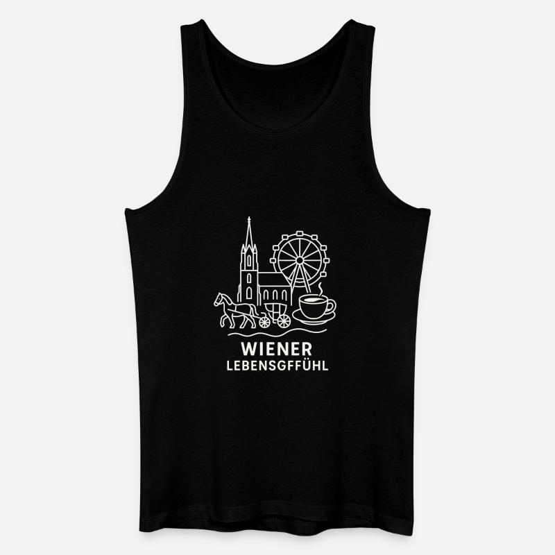 Wiener Lebensgefühl Collage - Männer Bio Tank Top - Schwarz