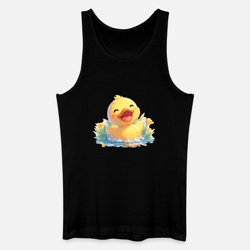 Enten Ente - Männer Bio Tank Top - Schwarz