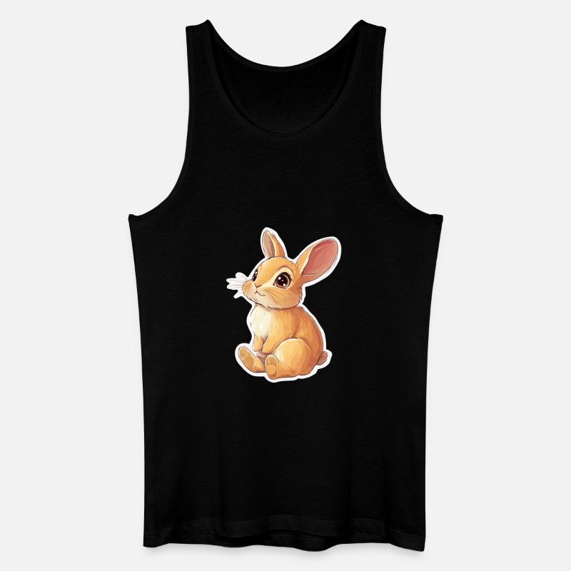 Hase - Männer Bio Tank Top - Schwarz