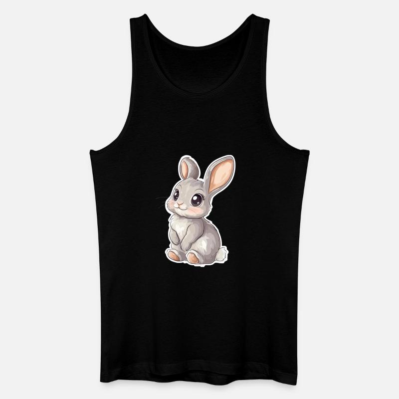 Hase - Männer Bio Tank Top - Schwarz