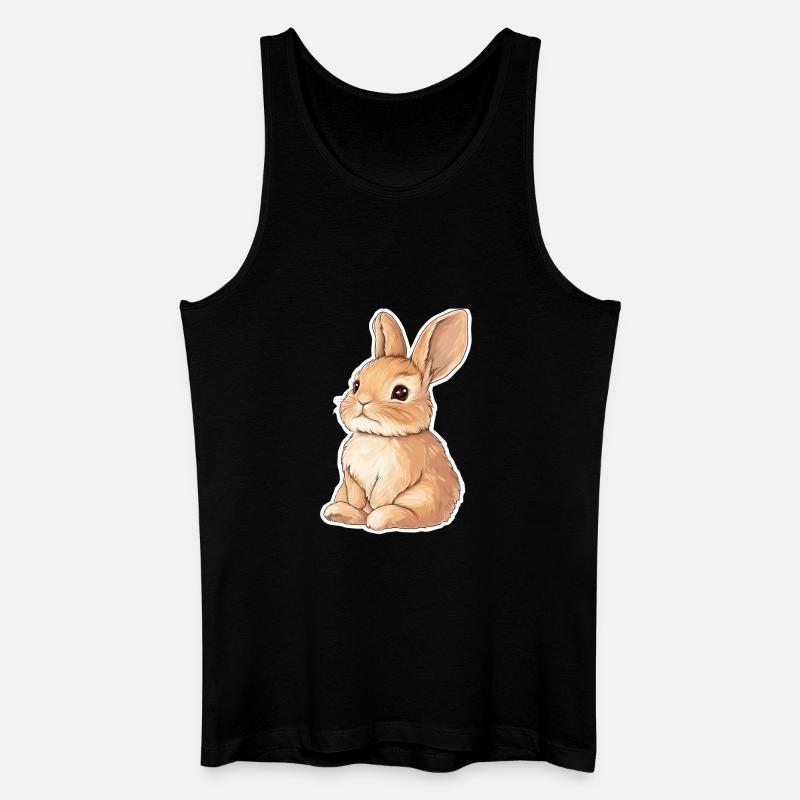 Hase - Männer Bio Tank Top - Schwarz