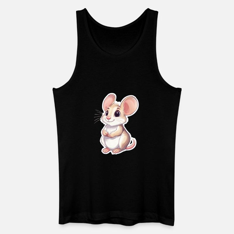 Maus - Männer Bio Tank Top - Schwarz