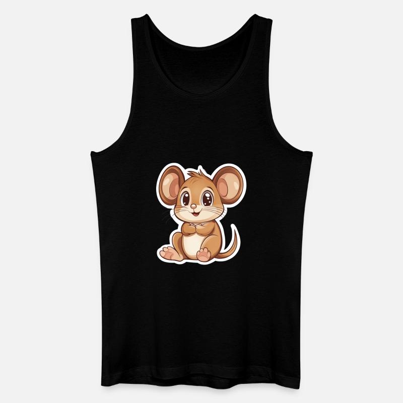 Maus - Männer Bio Tank Top - Schwarz