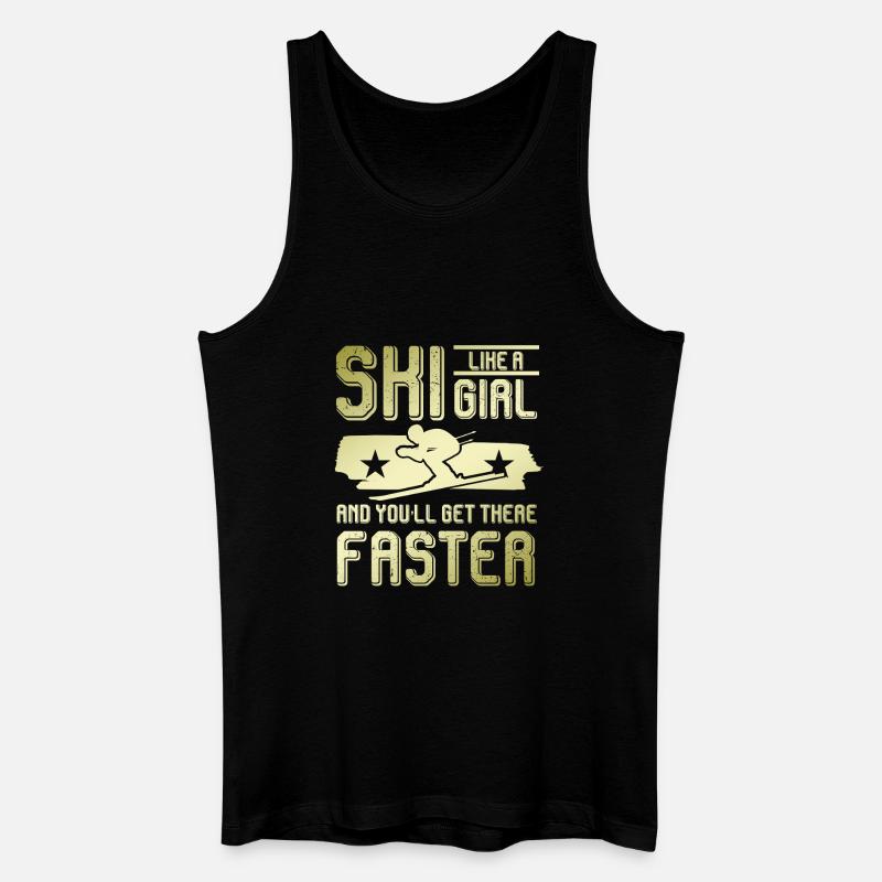 ski mädchen - Männer Bio Tank Top - Schwarz