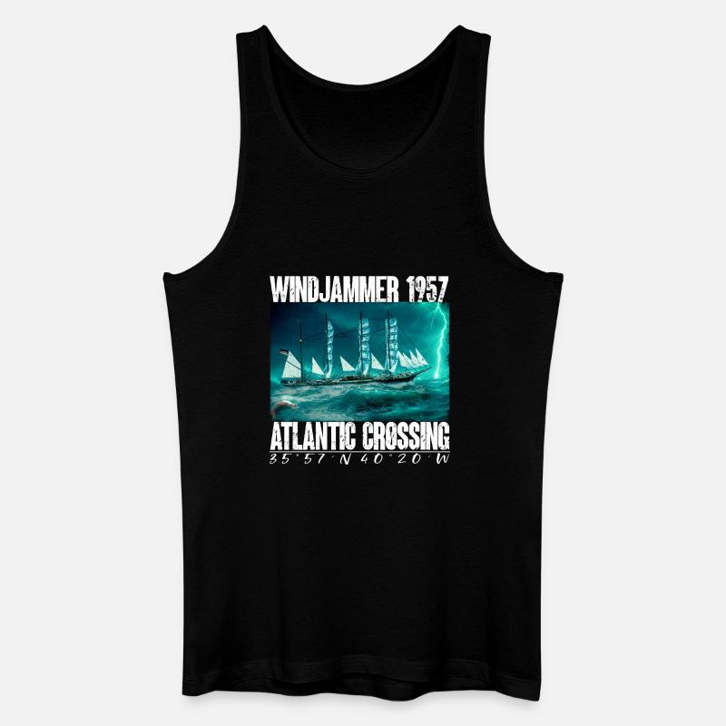 Windjammer 1957 - Atlantiküberquerung - Männer Bio Tank Top - Schwarz
