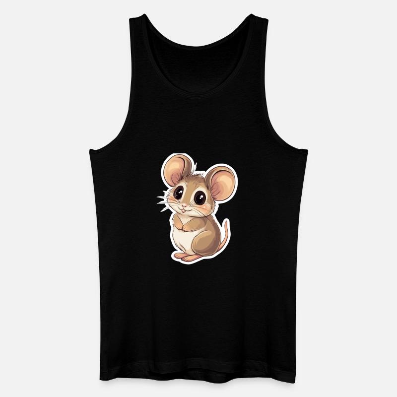 Maus - Männer Bio Tank Top - Schwarz