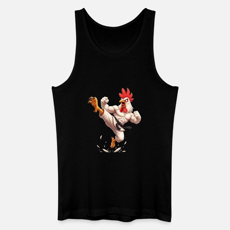 Kampf Hahn Karate  - Männer Bio Tank Top - Schwarz