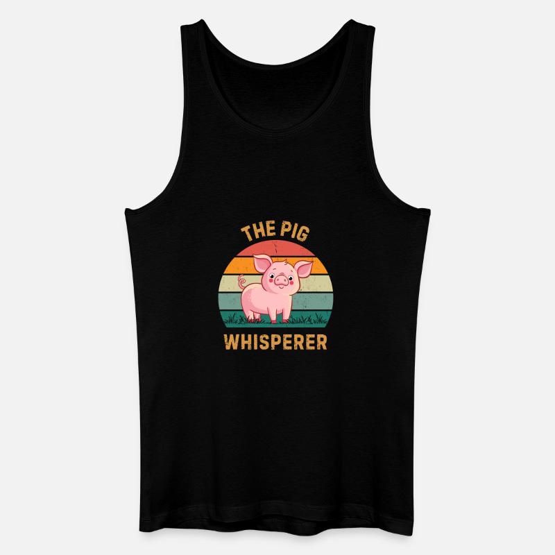 Schweineflüsterer - Männer Bio Tank Top - Schwarz