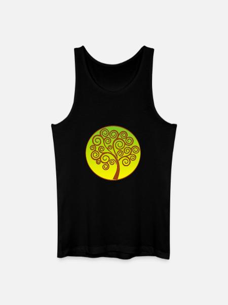 Spiral Tree of Life - Men’s Organic Tank Top - black