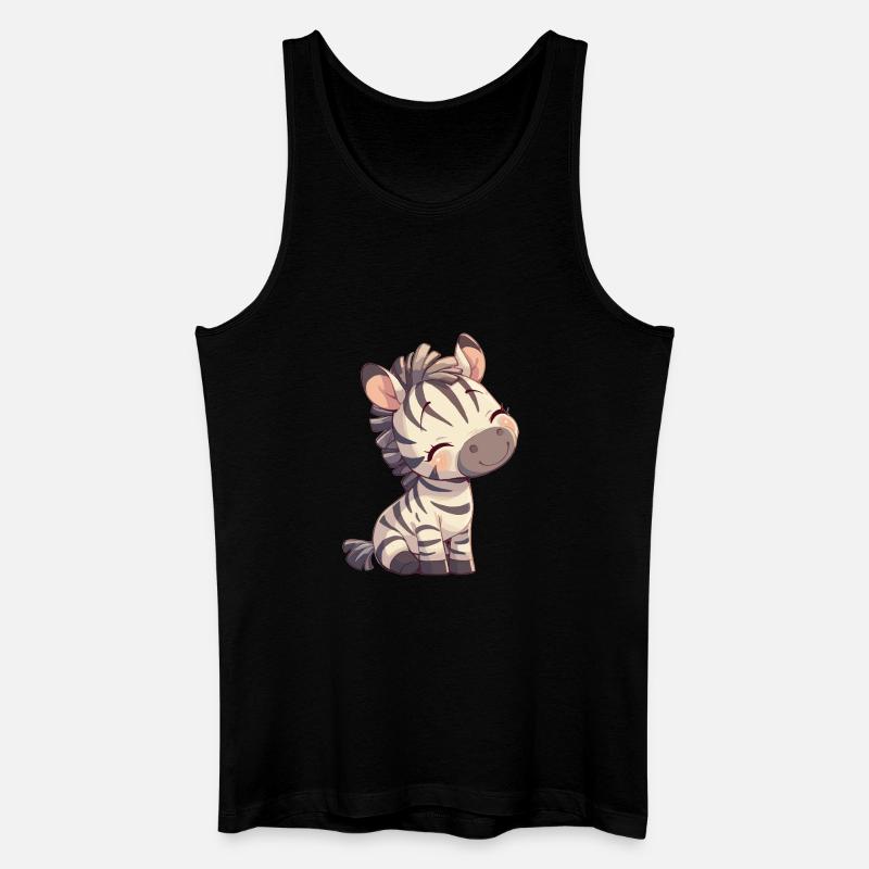 Zebras Zebra - Männer Bio Tank Top - Schwarz