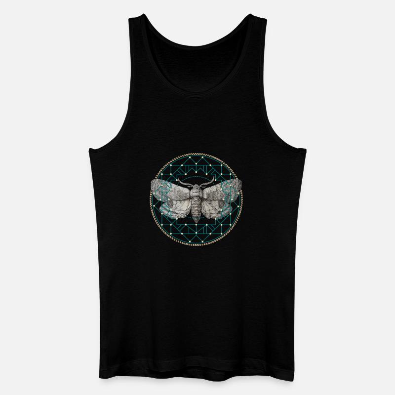 Moth Sacred Geometry - Men’s Organic Tank Top - black