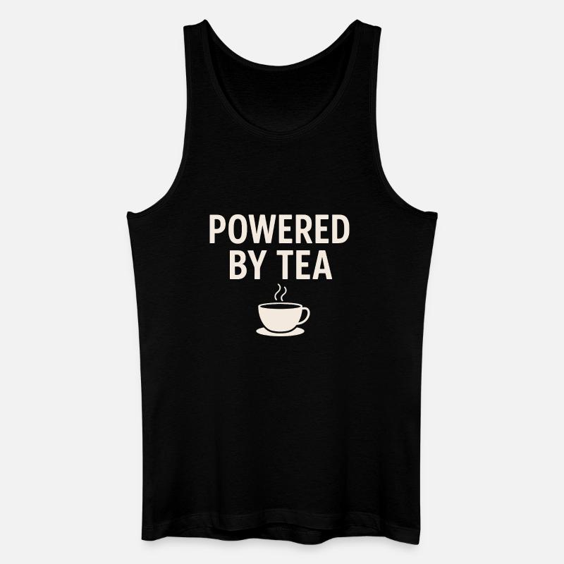 Powered by Tea Becher - Männer Bio Tank Top - Schwarz