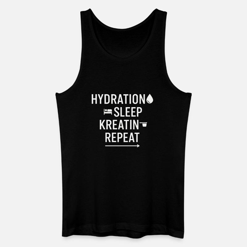 Hydration Sleep Creatine Repeat - Men’s Organic Tank Top - black
