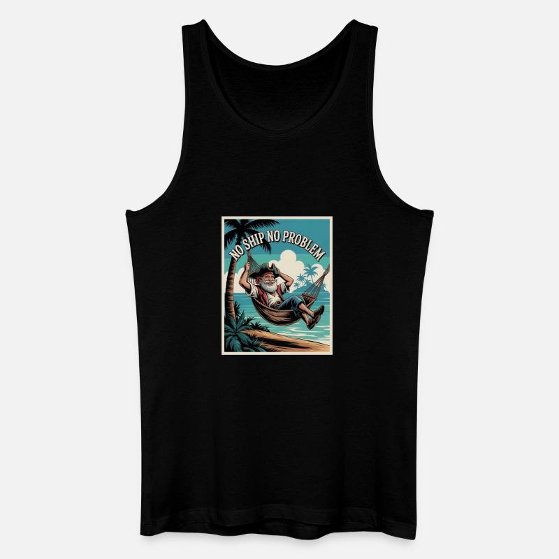 No Ship No Problem - Männer Bio Tank Top - Schwarz