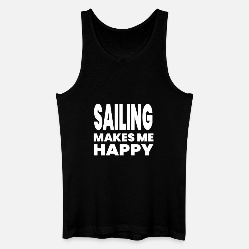 Segeln - Männer Bio Tank Top - Schwarz